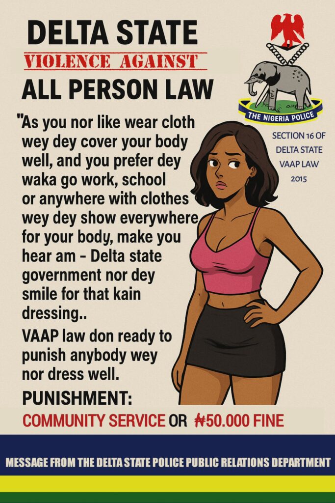 Delta Police Warn: ₦50,000 Fine for Indecent Dressing